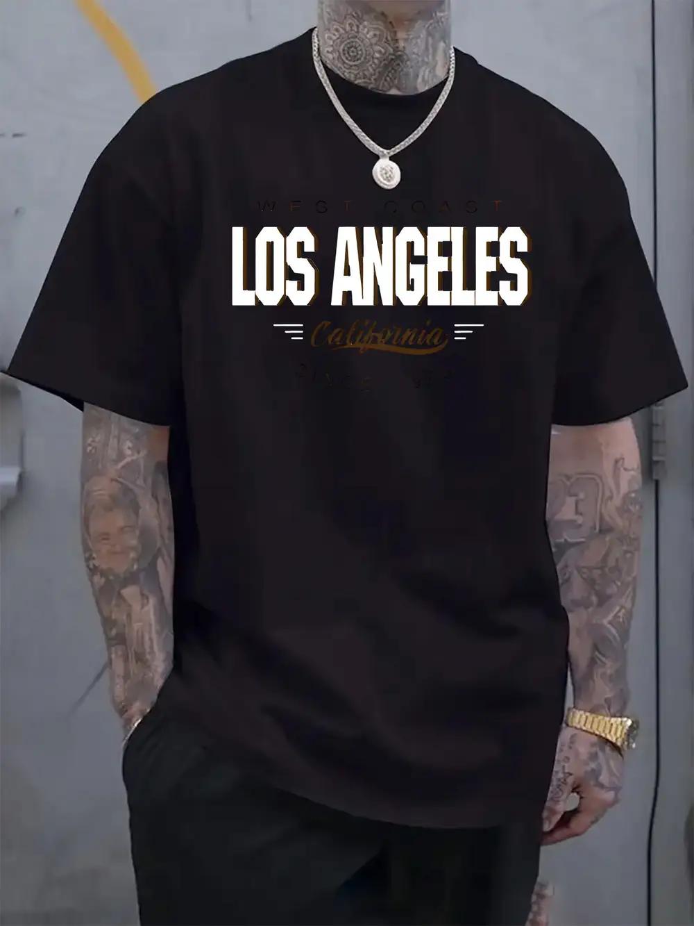 Los Angeles California Graphic T-shirt - Casual Crew Neck S