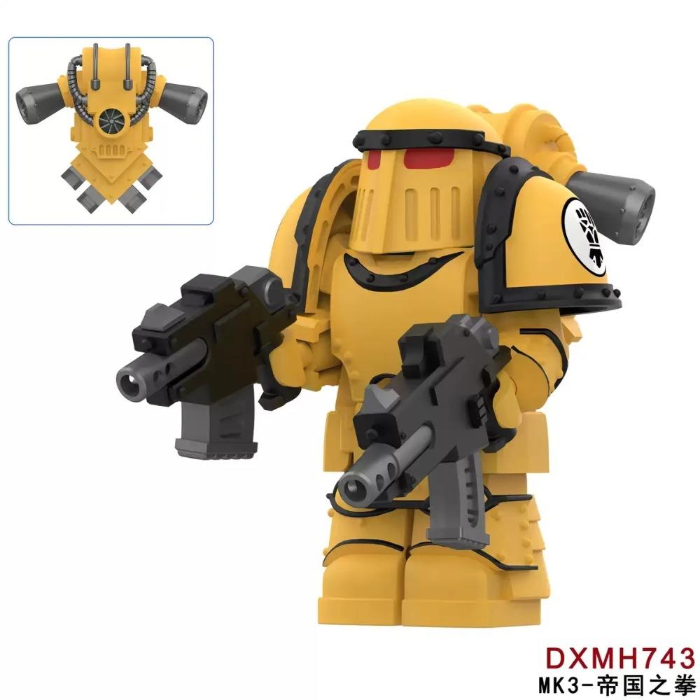 WM2924 Mechs Soldiers Bricks machine gun MOC Puzzle Mini Action Figures Compatible Building Blocks Toys Children Birthday Gifts