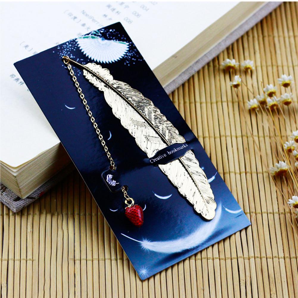 Cute Cartoon Bookmark Design of Metal Feather Bookmarks Promotional Gift