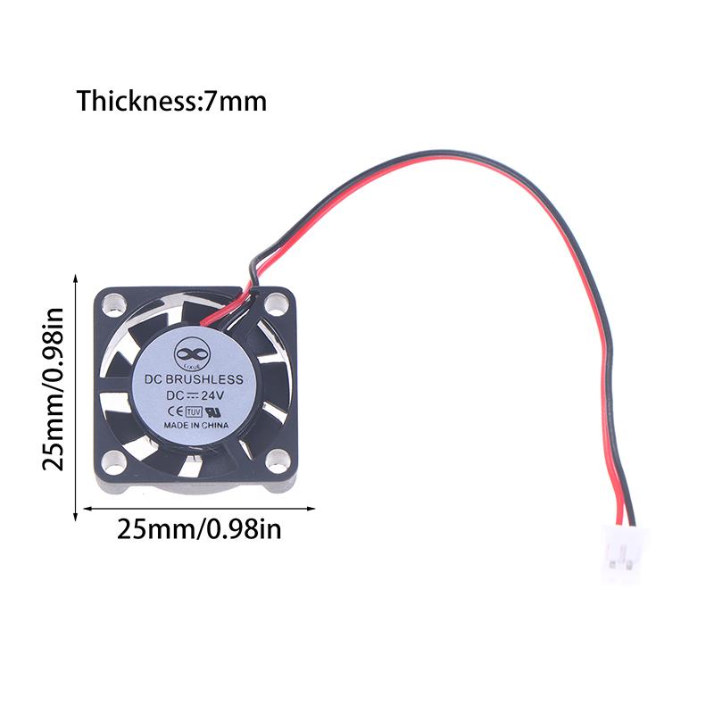 Durable Mini 25Mm Fan Dc5V/12V/24V Silent Hydraulic Bearing Brushless Heat Sink Cooler Micro Thin Cooling Fan Radiator