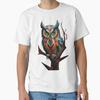 Owl In A Tree Classic T Shirt Vintage Soft Top For Everyday Wear Unisex Breathable Streetwear Designer Clothes