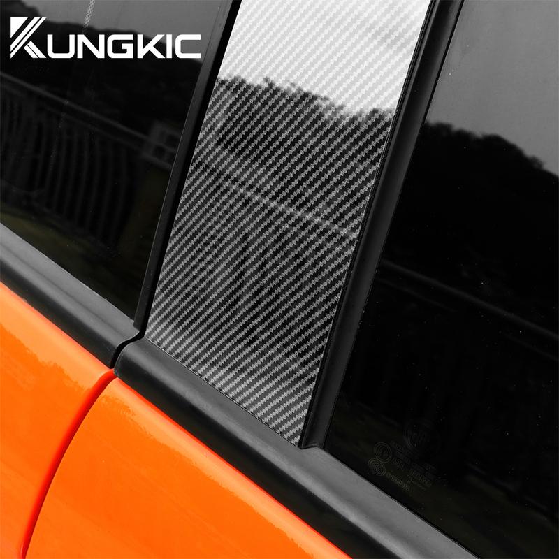 Car Window Door Column A B Pillar Post Trim Cover For Fiat 500 08-23 Abarth 595 2012- Glossy Black PC Stickers Accessories