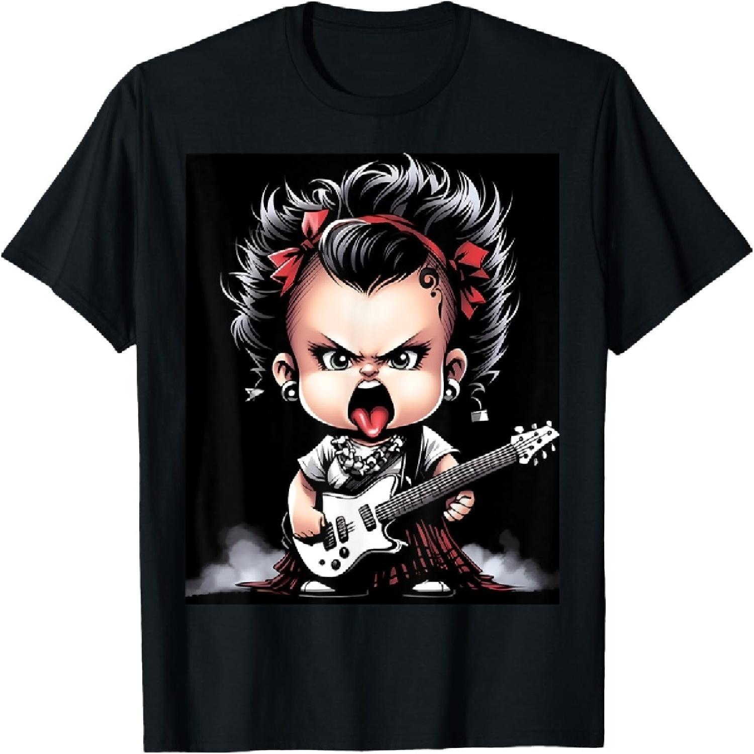 

Tiny Rockstar_ Punk Rock Inspired Funny Cute Baby Girl T-Shirt XXXXXL