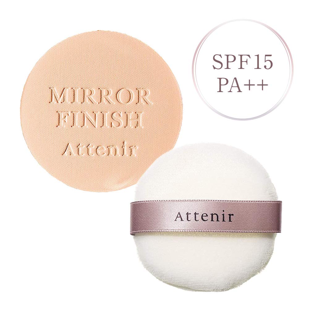 Attenir Mirror Fish Powder, Pressed Type (Refill with Puff), Face Powder (Glow/Moisturizing/Pore/UV Care), Case Sold Separately