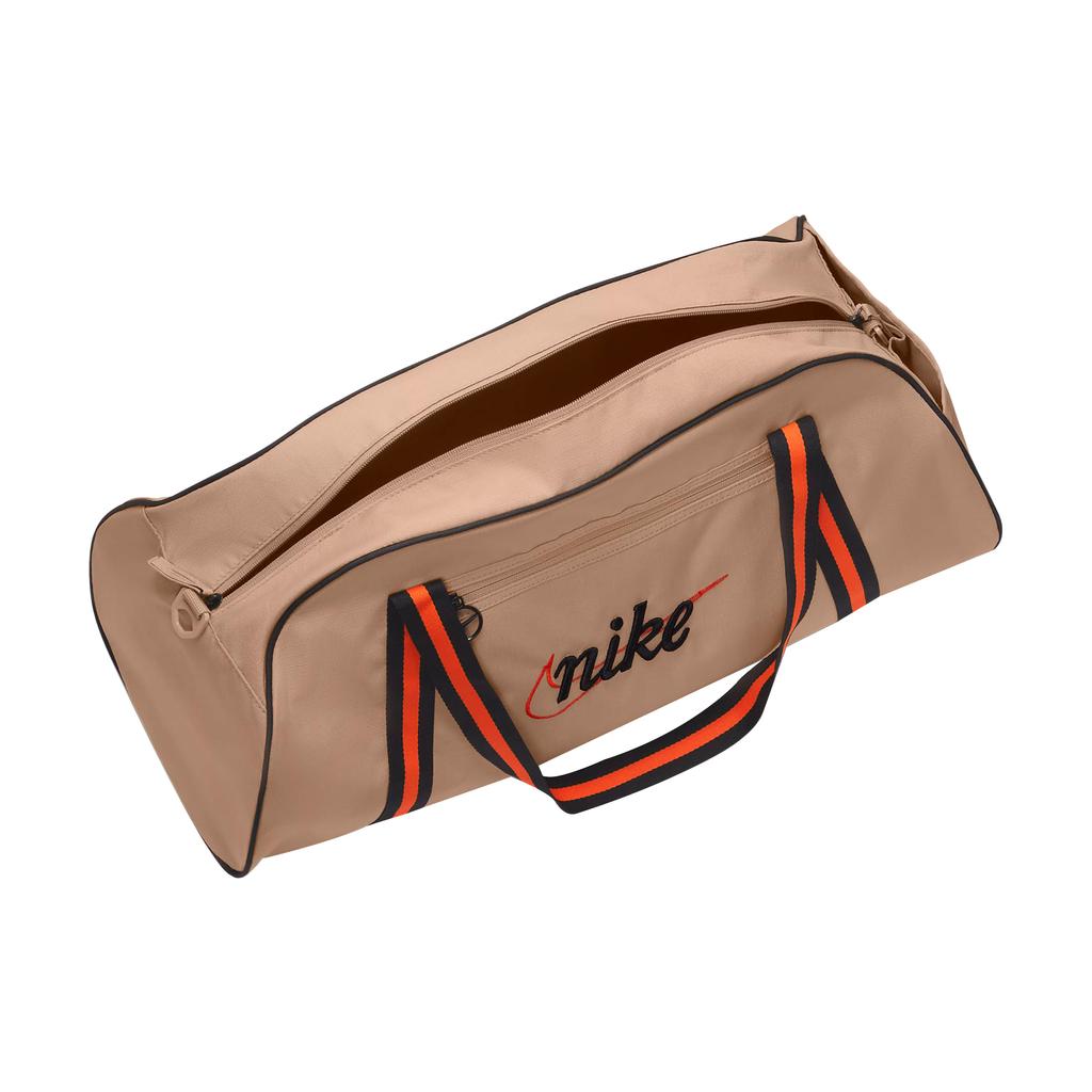 New Nike Fabric Luggage Bag, One Shoulder Portable Training Gym Bag Unisex Linen Yellow DH6863-200