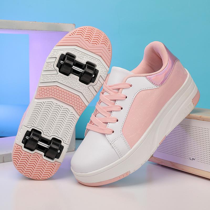 

Знімні Ультралегкі Кросівки для Бігу на 4 Колесах та Роликові Ковзани для Студентів, Дітей та Дорослих Size 36