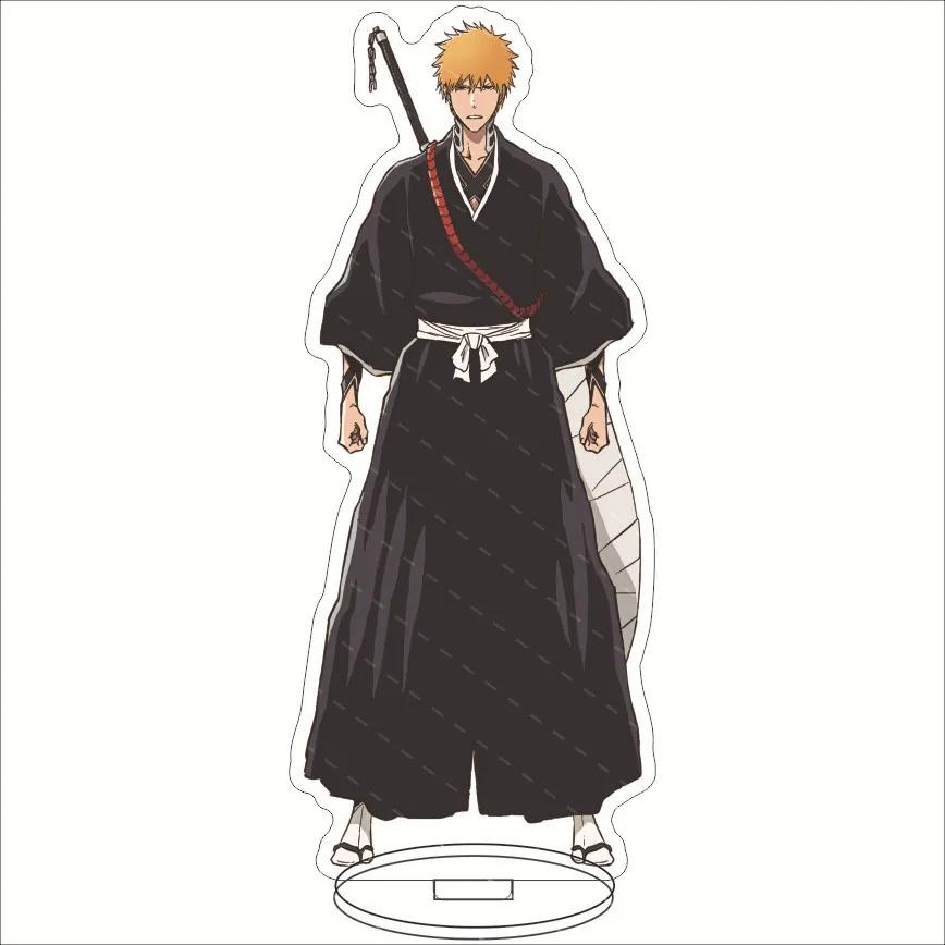 Anime BLEACH Acrylic Decorative Crafts Toy 15cm Ichigo Kurosaki Aizen Sousuke Collectible Figures Desktop Home Decoration
