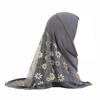 Pull On Small Girl Hijab Elastic Solid Islamic Scarf Shawl Cute Kids Turban Cap  Children Headwear