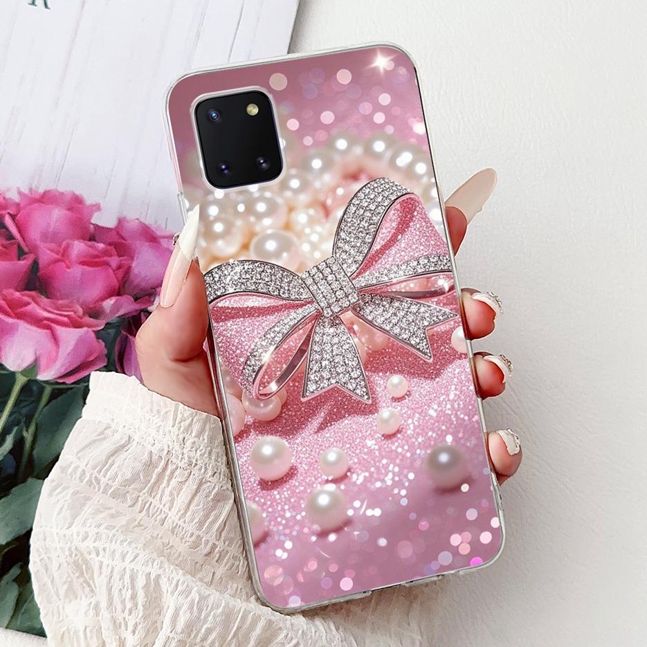 For Samsung Galaxy Note 10 Lite Case SM-N770F Luxury Love Heart Painted Cover Soft Slim Phone Case For Samsung Note10 Lite Shell
