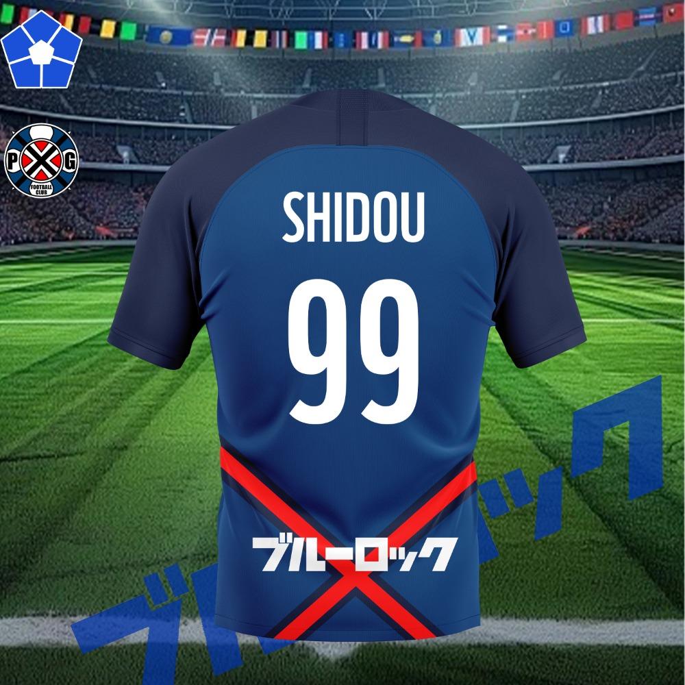 P.X.G Blue Lock Tee Anime Paris X Gen Jersey Football Uniform No.9 Rin Shidou Cosplay T Shirts Casual Sports Custom Name Tops