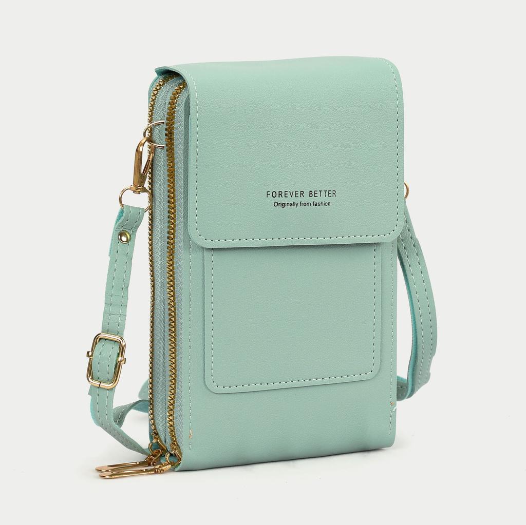 Touchable Screen Phone Bag for Women's Crossbody Small Bag, Multifunctional Key, Zero Wallet, Zipper, Vertical Style