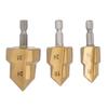 3PCS Set Pipe Reaming Drill Bit Set Hex Shank PPR High Speed Steel Pipe Reamer Bit