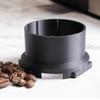 Schwarzer Kaffee Griff Pulverring Anti-Spritz-Poren Siebträgerring Kaffee Dosiertrichter Barista