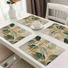 4/6/8/10pcs small fresh leaf placemats are durable and machine washable for daily kitchen and dining table decoration