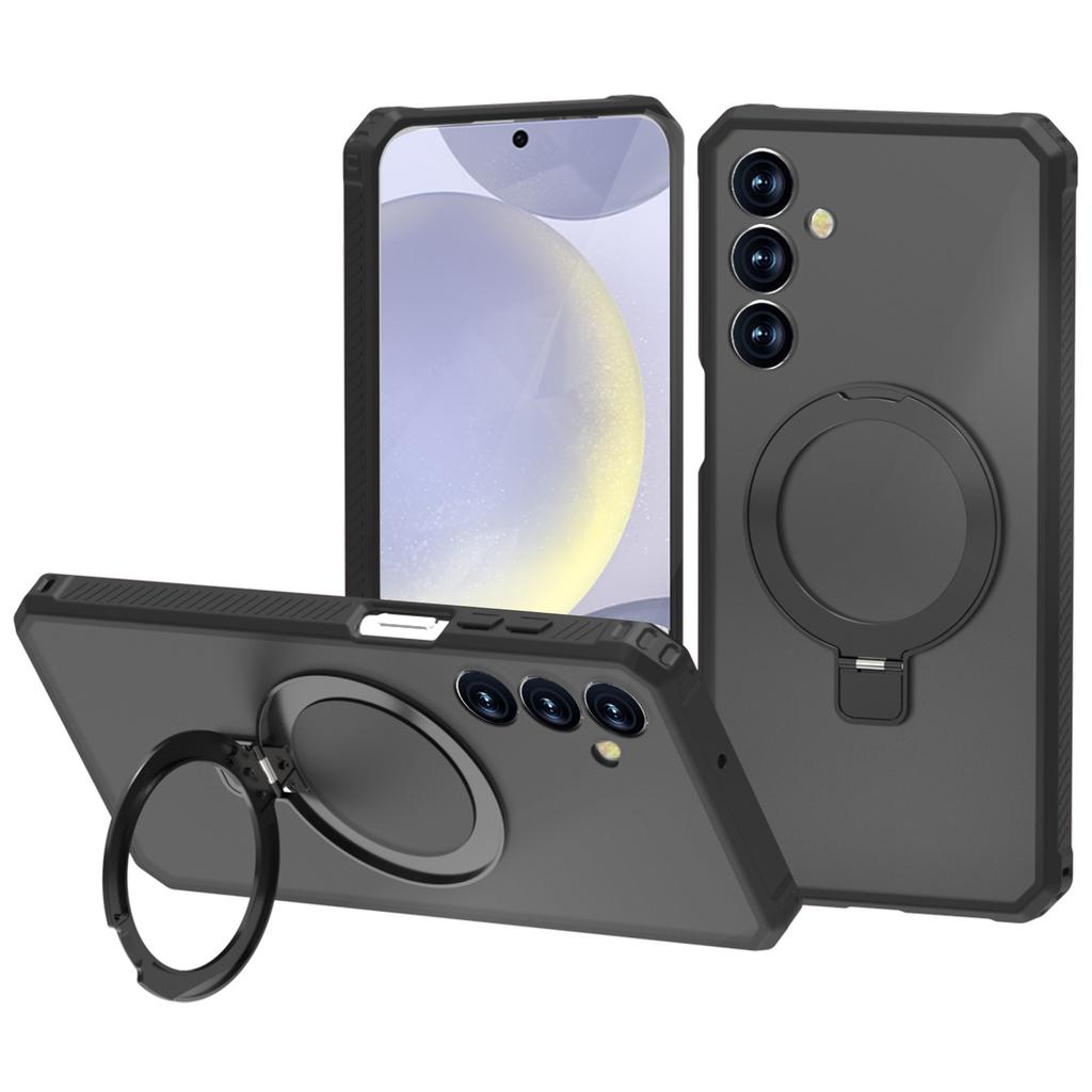 For Samsung Galaxy S25+ Case Compatible with MagSafe Kickstand TPU+PC Anti Drop Phone Cover