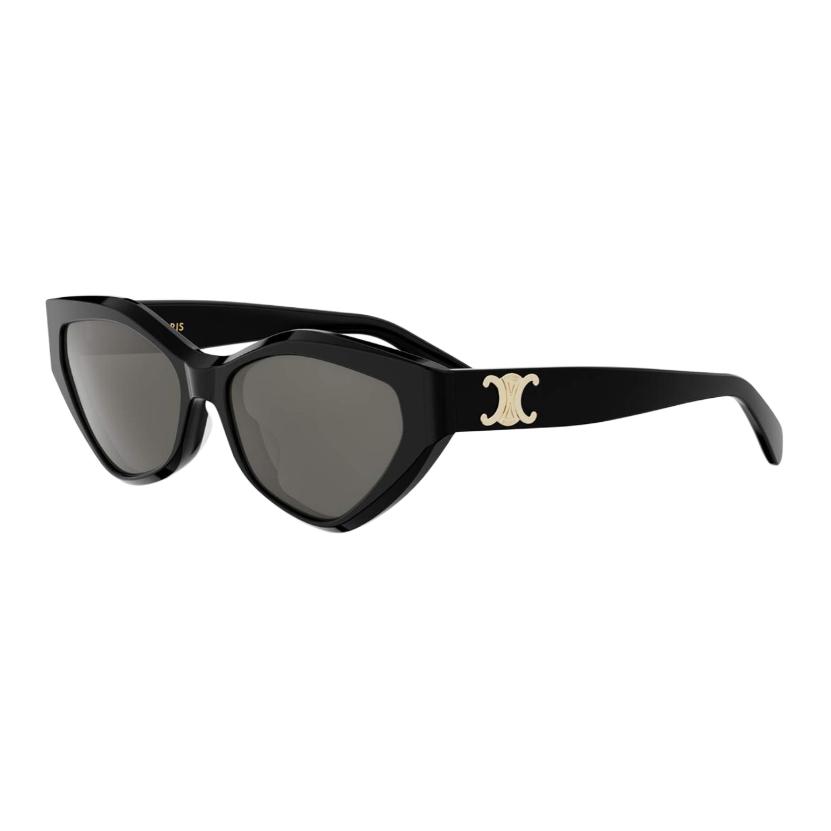 

Celine Logo Mirrored Acetate Irregular Sunglasses Women sunglasses Black CL40323U01A Brown Eyeglass Pouch