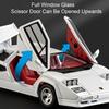 1:32 Scale Countach LP500S V12 Sports Car Model Toy Doors Opened Alloy Diecast Simulation Sound Light Models Gifts for Children