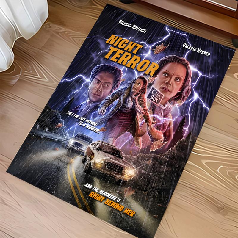 1pc The Revenge of Michael Myers Print Area Rug - Soft,Washable Non-Slip Indoor Mat for Office Chairs,Living Room,Home Office Decorative Rug