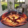 Mythicalcreaturesbottle Round Area Rug,Carpet Rug for Living Room Bedroom Sofa Playroom Decor,Non slip Floor Mat