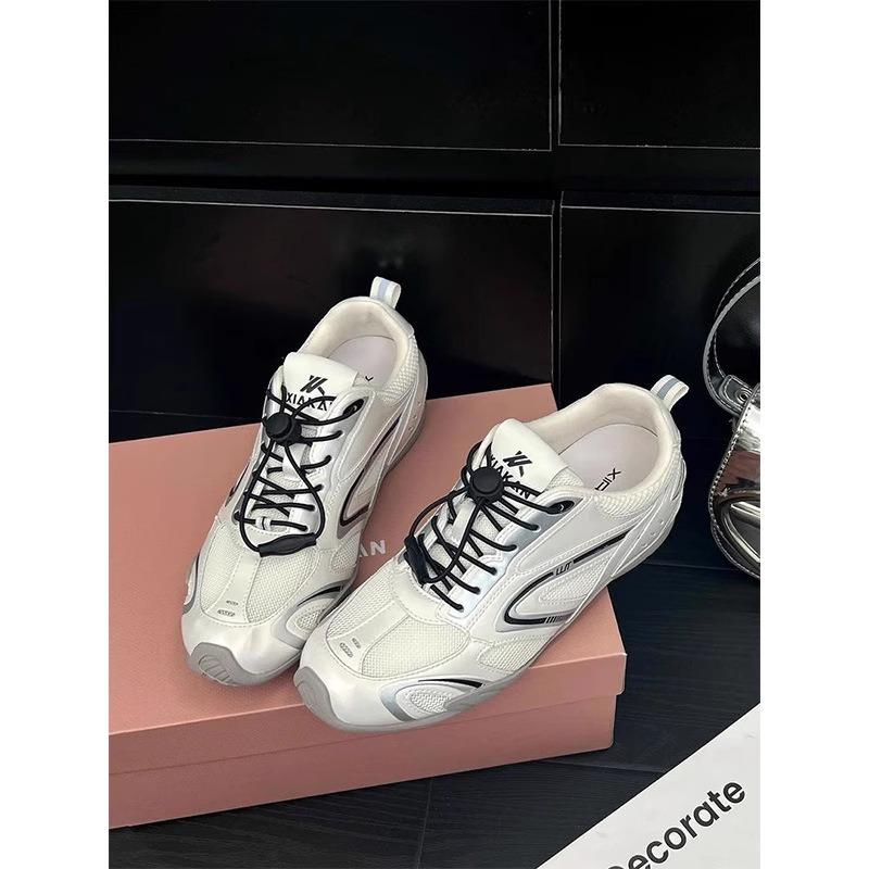 

Outdoor niche racing shoes inner height increase women s new mesh breathable jogging casual sports shoes 35 білий