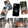 Blue Cat Green Eyes Meow Phone Cover for Samsung Galaxy A36 A17 A26 A07 A35 A54 A53 A13 A33 A34 S8 S9 S20 S21 FE S10 Plus Case