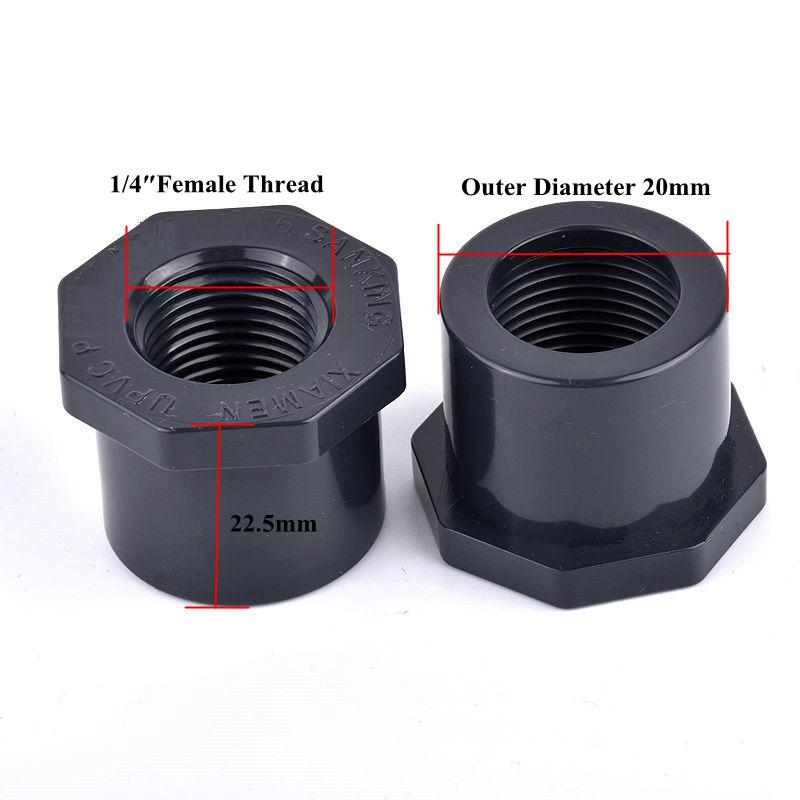 

1~10 шт. UPVC внутренняя резьбовая втулка редукционный прямой соединитель садовый ирригационный водопроводный фитинг адаптер для аквариума 1pc