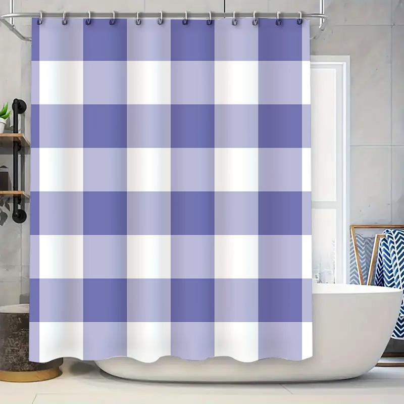 

Gothic Style Bat Shower Curtain Set For Halloween Decorations Purple Sparkly Fabric Waterproof Bath Shower Liner Decoration 72 X W60H190(CM)-1 Pcs