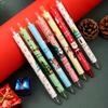 6 Pcs Christmas Water Pen 0.5 Mm Black Retractable Multicolor Neutral Pen for Kid Suitable Office School Use Back To School