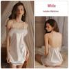 Rose Pure Temptation Plus Size Feathered Camisole Nightgown & Robe Set for Women