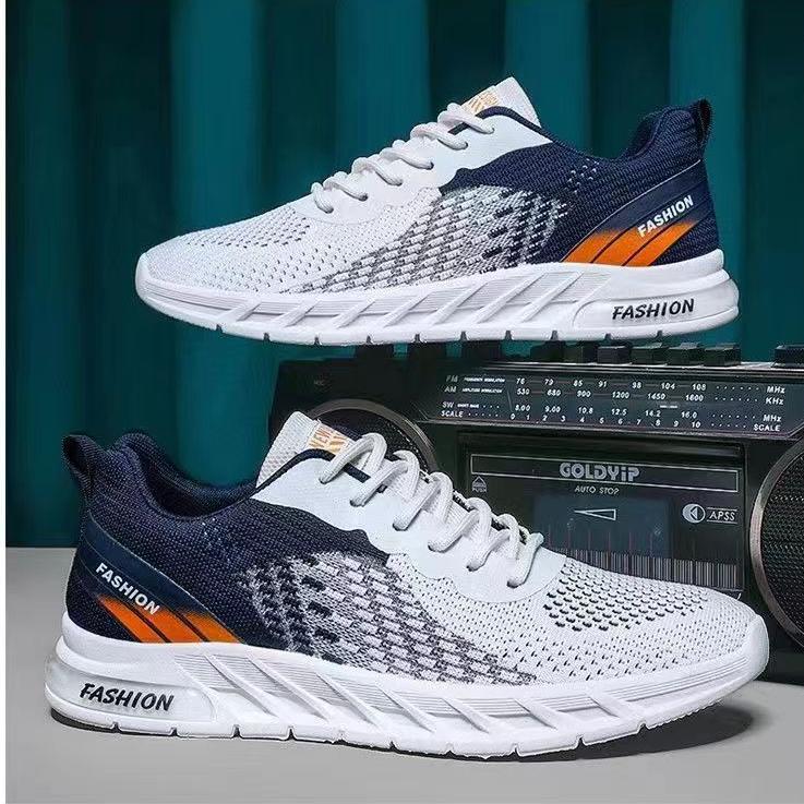 Herren Laufschuhe Atmungsaktive Strick Sport Sneakers Kissen Leichte Casual Gym Athletic Trainer Jogging Tennisschuhe