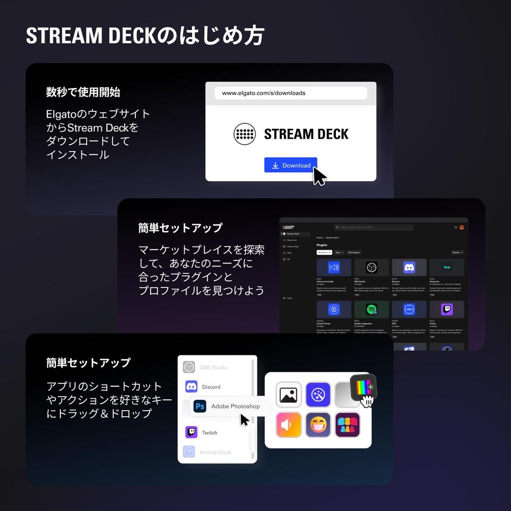 Elgato Stream Deck White Elgato Stream Deck Controller for Live Content Streamer Compatible MK.2 - MK.2 [15-Key Layout] Creation, Device,