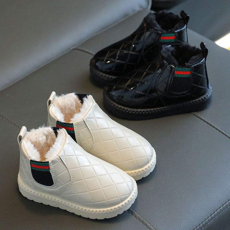 Children's Waterproof Fleece-Lined Winter Boots - Non-Slip Outdoor Sports Shoes