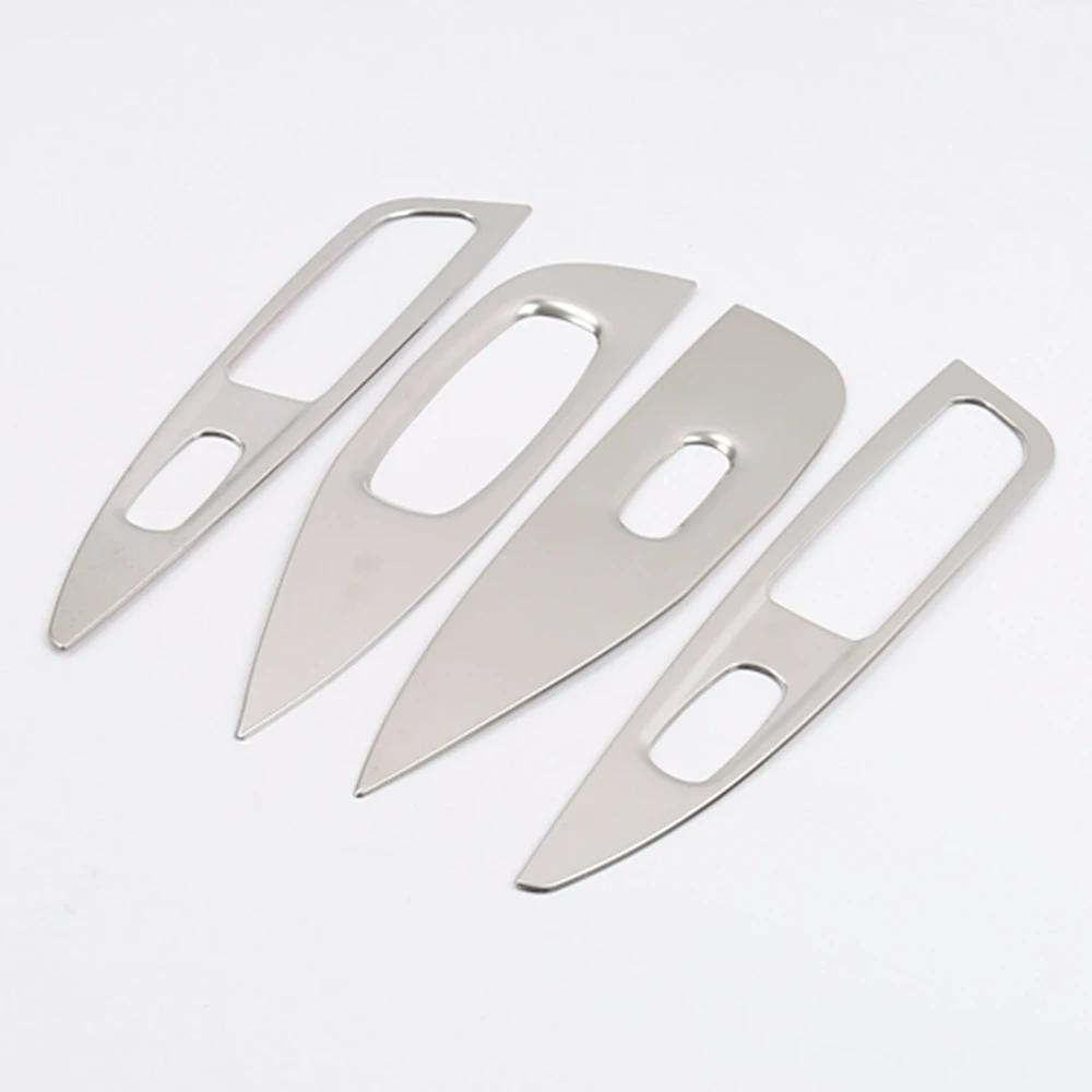 For Nissan Qashqai J11 2014 2020 Inner Door Armrest Window Lift Switch Button Panel Cover Trim Stainless Steel Decorate Sticker