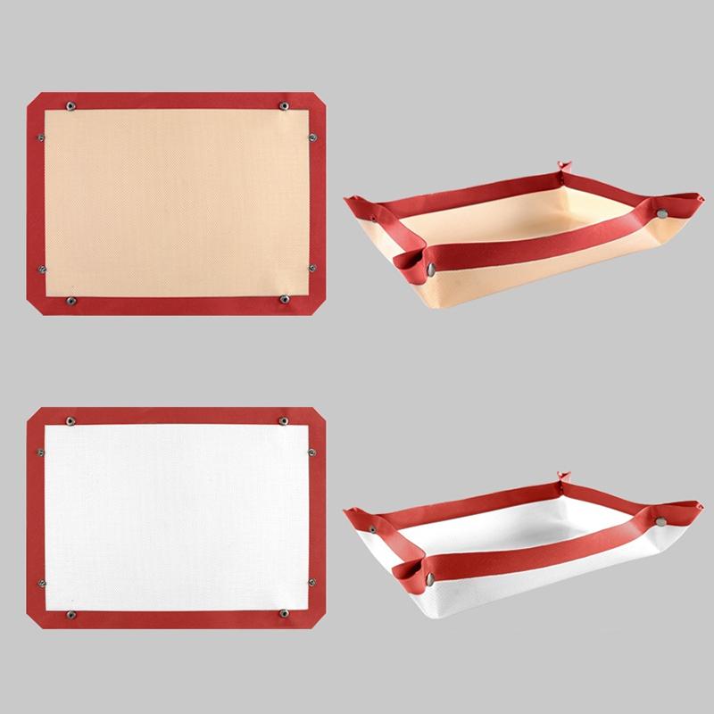 Leak Free Non-Stick Silicone Baking Mat Silicone Oven Liners With Button Reusable Food Safe Liners For Air Fryer Ovens Placemats