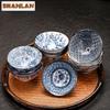 Čínský modrý a bílý porcelánový čajový šálek, butiky, čajová miska, ručně vyráběná čajová souprava, příslušenství, přenosný hlavní šálek, čajový stolek