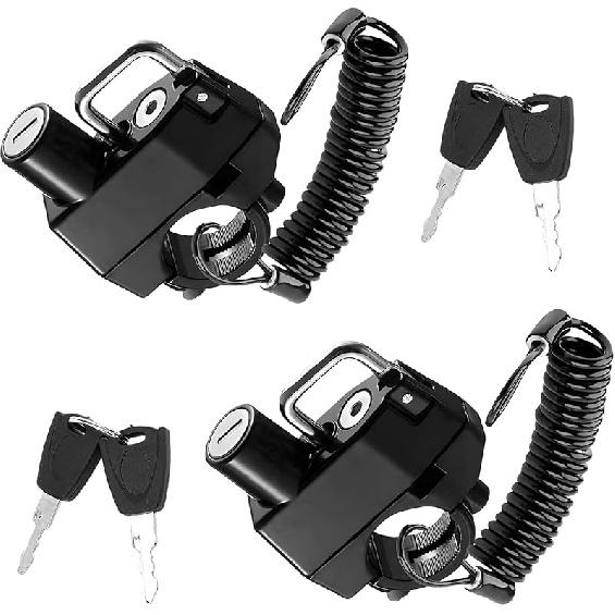 Motorcycle Helmet Lock, Aluminum Alloy Anti Theft Helmet Security Locks, Universal Tamper-Proof Helmet Locks For Motorbike Scooter Bike, Motorcycle