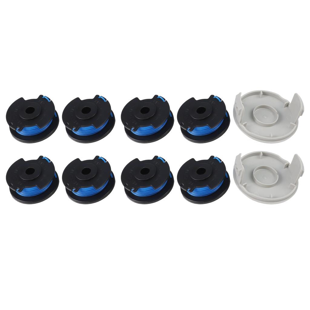 String Trimmer Replacement Spools & Cap for AC14RL3A 11 Feet of Line 6/8/10 Spools with 2 Covers Reliable and Long Lasting