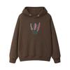 Women's Black Oversized Retro Hoodie - Fleece-Lined, Plus Size, Korean Style for Autumn/Winter