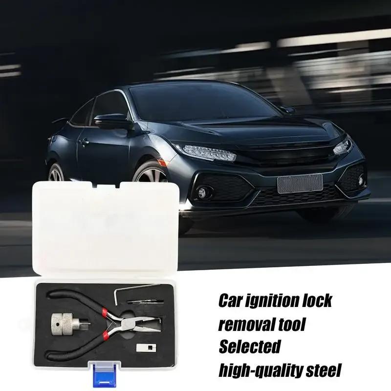 For Honda Ignition Car Lock Pin Removal Extractor Repair Tool Kit Peg Puller Box Ignition Lock Dowel Pin Removal Tool Kit Repair