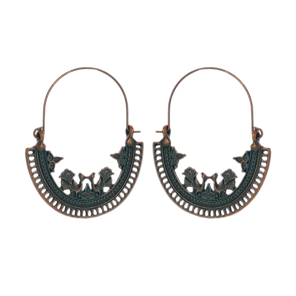 

Антикварные бронзовые металлические серьги винтажные геометрические круглые треугольные подвески pendientes серьги женские этнические индийские джумки циркон