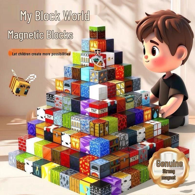 Magnetic Building Cube Set: 6-Sided Educational Toy with Strong Magnets Super strong six-sided magnetism