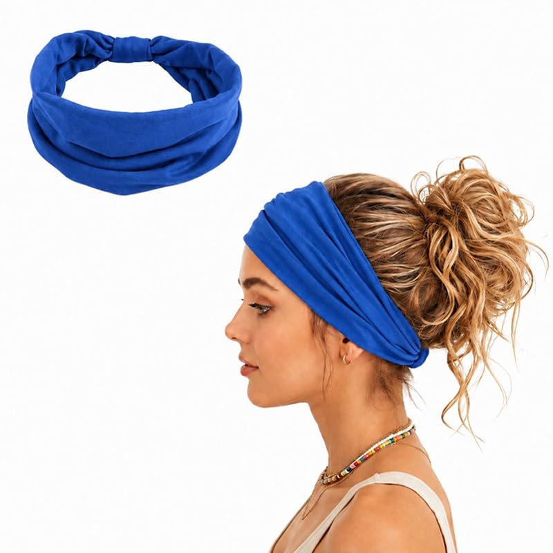 Women's Headband - Loose, Breathable, and Sweat-absorbent Elastic Headband, Suitable for Yoga, Fitness, and Running (Black)