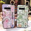 Lanyard Dirt-resistant Phone Case For Samsung Galaxy S10 5G/SM-G977N Soft case Waterproof Wristband Anti-dust Cartoon
