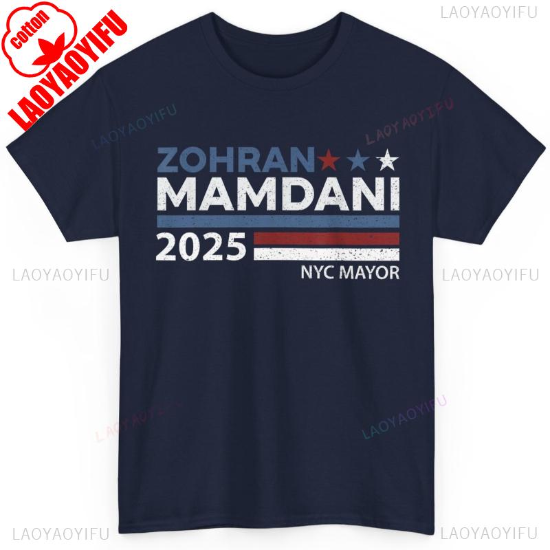 Zohran Mamdani Support Shirt Zohran for NYC Mayor 2025 TShirt Crew Neck Short Sleeve Casual Fashion Tops Cotton Shirts Tees