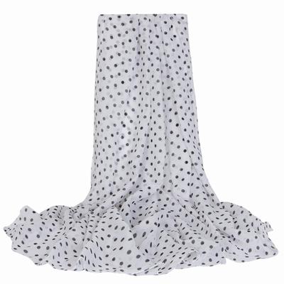 Polka Dot Chiffon Summer Beach Shawl: Lightweight, Breathable, Versatile Scarf