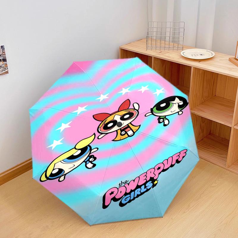 1 Stück Automatischer Faltregenschirm - Cartoon-Muster, Tragbares & Faltbares Design mit 52 Speichen, Weihnachts-Geburtstagsgeschenke