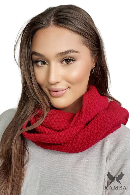 Sappho Women' Set Hat with Snood Color Red