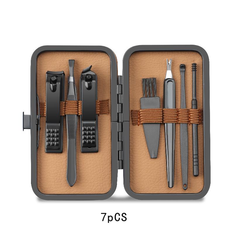 24-Piece Brown Stainless Steel Nail Clipper & Manicure Set