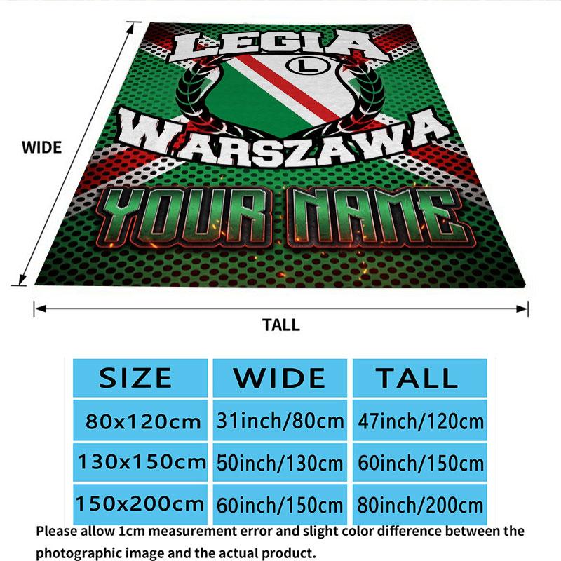 Custom Legia Warsaw Blanket, High quality Comfortable for All Seasons, Home Decor, Warmth and Comfort