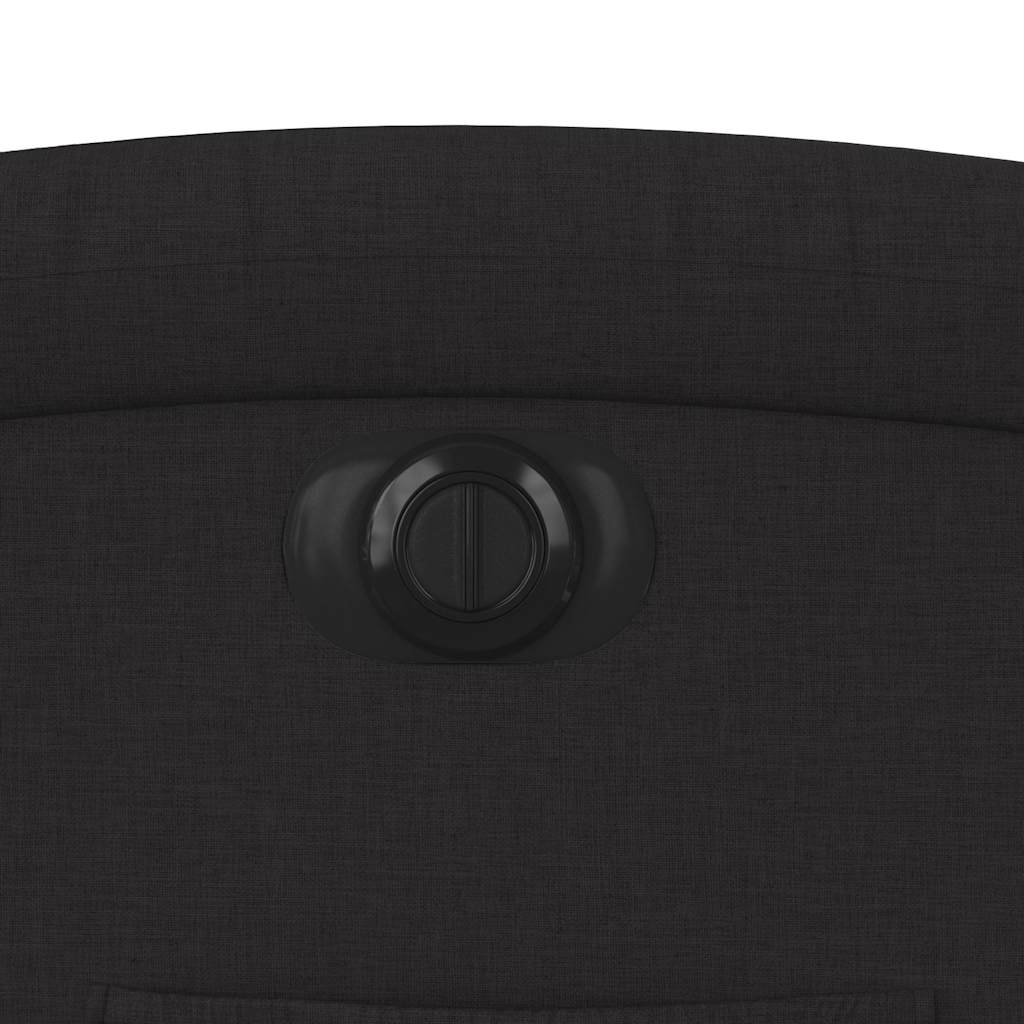 Electric Recliner Chair with Rising Function Black Fabric